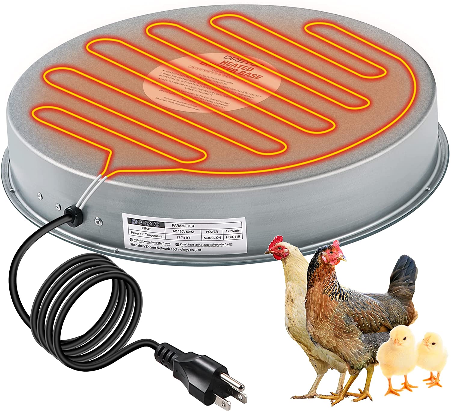 Poultry Waterer Heated Base